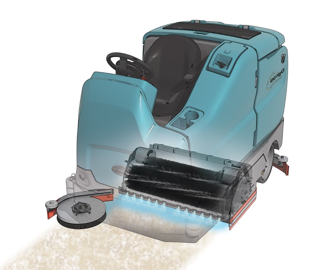 Inundação com água da Tennant